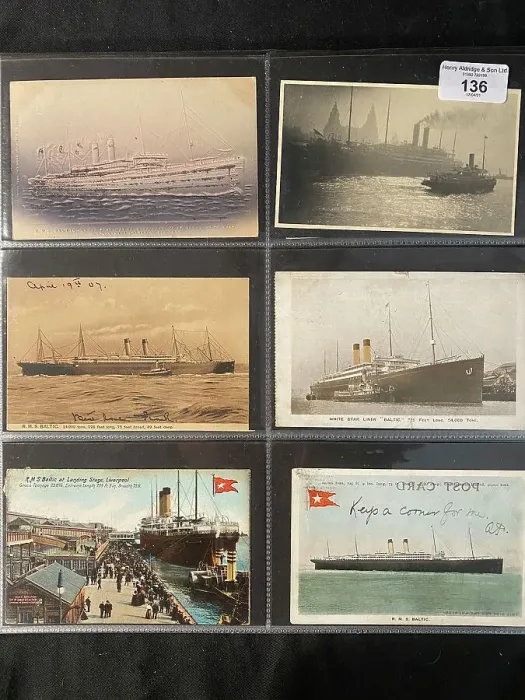 Framed Print : White Star Line - six assorted postcards Framed Print : White Star Line - six assorted postcards