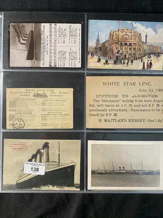 Framed Print : White Star Line - six assorted postcards Framed Print : White Star Line - six assorted postcards