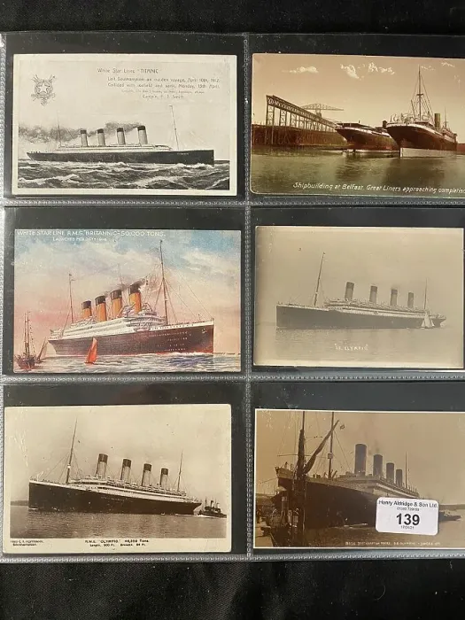 Framed Print : White Star Line - six assorted postcards Framed Print : White Star Line - six assorted postcards