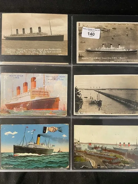 Framed Print : White Star Line - six assorted postcards Framed Print : White Star Line - six assorted postcards