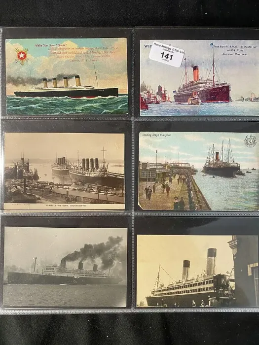 Framed Print : White Star Line - six assorted postcards Framed Print : White Star Line - six assorted postcards