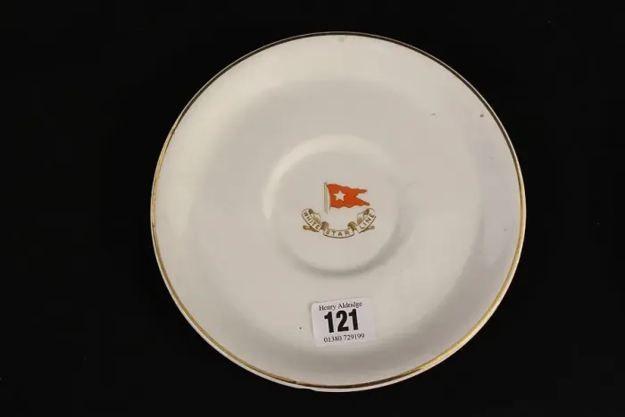 Framed Print : White Star Line - bouillon dish with logo Framed Print : White Star Line - bouillon dish with logo
