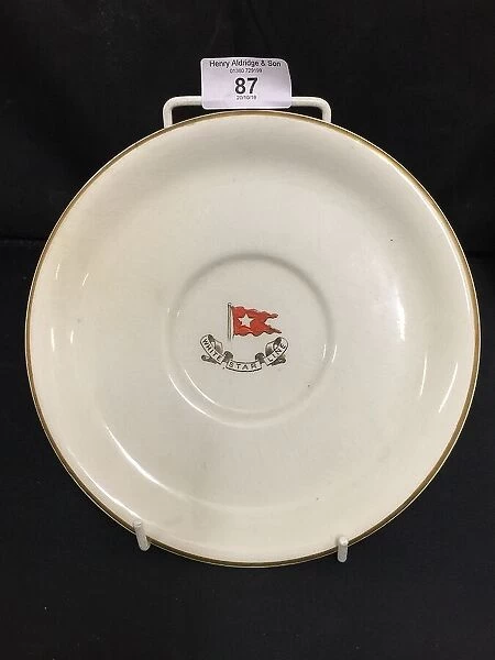 White Star Line - bouillon plate with logo