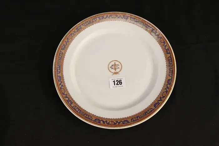 Framed Print : White Star Line - Buffalo china dinner plate Framed Print : White Star Line - Buffalo china dinner plate