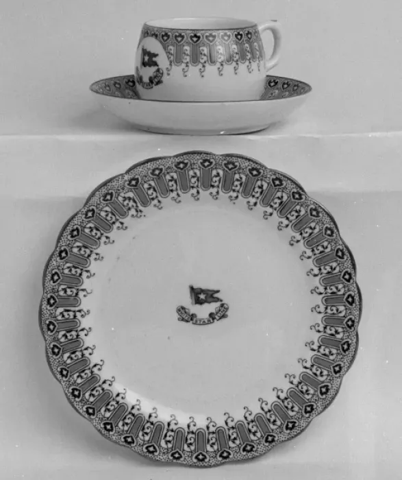 Framed Print : White Star Line cup, saucer and plate Framed Print : White Star Line cup, saucer and plate