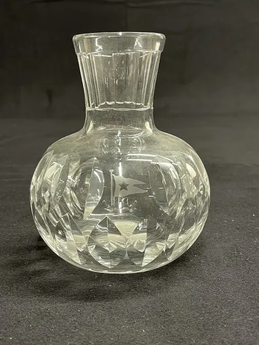 Framed Print : White Star Line, cut glass bulbous table carafe Framed Print : White Star Line, cut glass bulbous table carafe