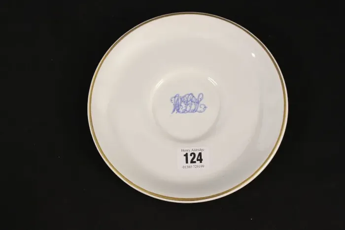 Framed Print : White Star Line / Dominion Line - side plate with gilt rim Framed Print : White Star Line / Dominion Line - side plate with gilt rim