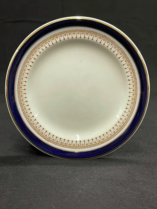 Framed Print : White Star Line, First Class Minton side late, cobalt blue Framed Print : White Star Line, First Class Minton side late, cobalt blue