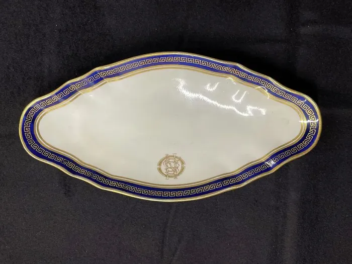Framed Print : White Star Line, First Class oval lozenge dish Framed Print : White Star Line, First Class oval lozenge dish