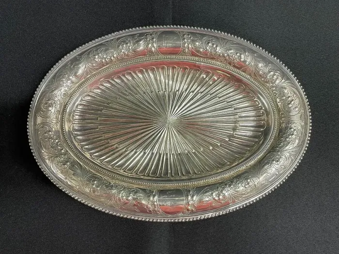Framed Print : White Star Line, First Class silver plated serving dish Framed Print : White Star Line, First Class silver plated serving dish