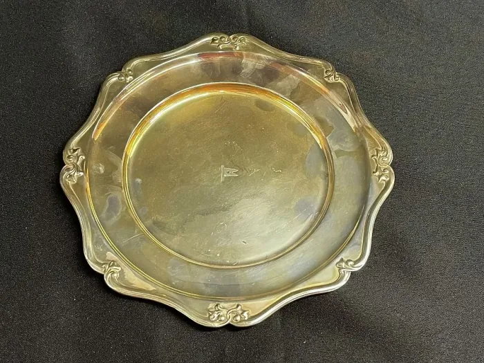 Framed Print : White Star Line, Goldsmiths silver plated serving tray