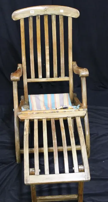 Framed Print : White Star Line - hardwood folding deck chair Framed Print : White Star Line - hardwood folding deck chair