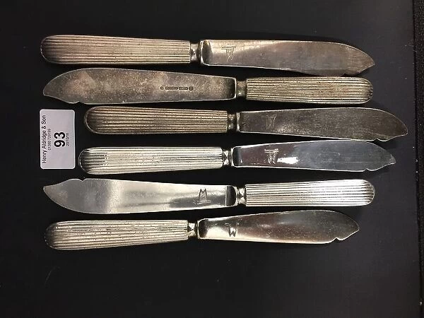 White Star Line - Harlequin set of six fish knives