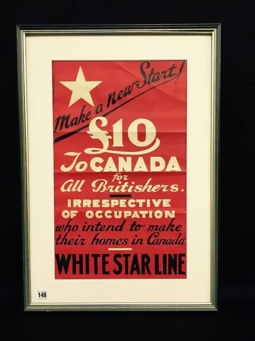 Framed Print : White Star Line - Make a New Start in Canada Framed Print : White Star Line - Make a New Start in Canada