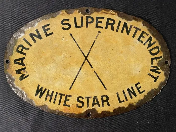Framed Print : White Star Line - Marine Superintendent sign Framed Print : White Star Line - Marine Superintendent sign