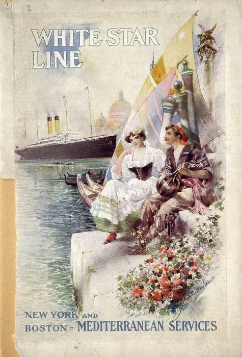 Framed Print : White Star Line - Mediterranean Services Framed Print : White Star Line - Mediterranean Services