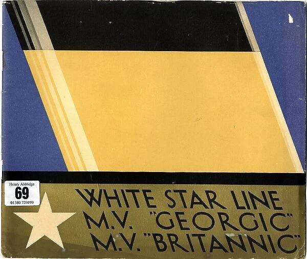 White Star Line, MV Georgic, MV Britannic, cover design