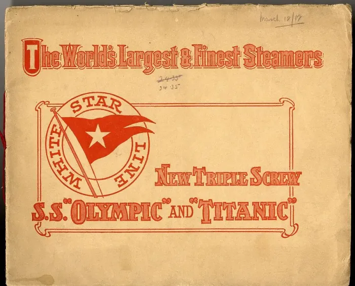 Framed Print : White Star Line, Olympic and Titanic, brochure cover Framed Print : White Star Line, Olympic and Titanic, brochure cover