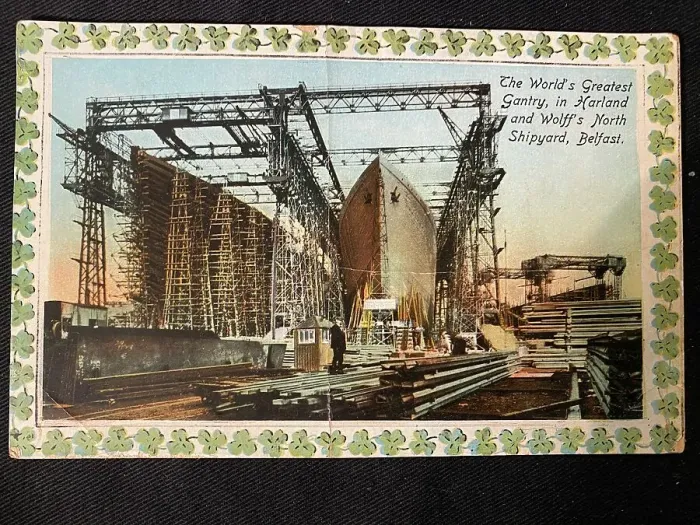 Framed Print : White Star Line, Olympic and Titanic - postcard Framed Print : White Star Line, Olympic and Titanic - postcard