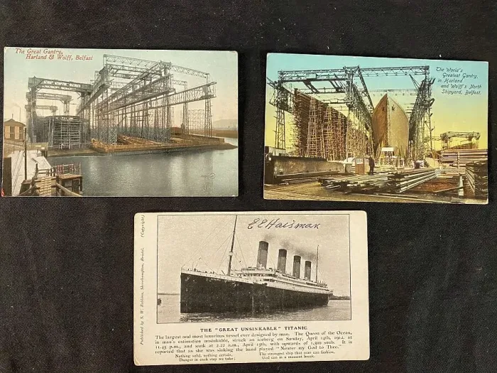 Framed Print : White Star Line, Olympic and Titanic - three postcards Framed Print : White Star Line, Olympic and Titanic - three postcards