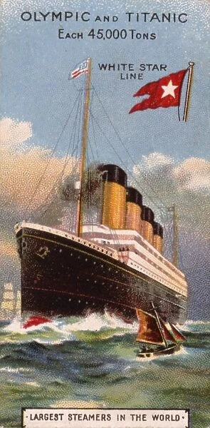 White Star Line Olympic and Titanic trade card