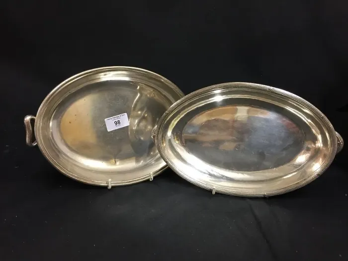 Framed Print : White Star Line - two oval serving dishes Framed Print : White Star Line - two oval serving dishes