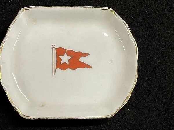 White Star Line, pin tray with red flag logo