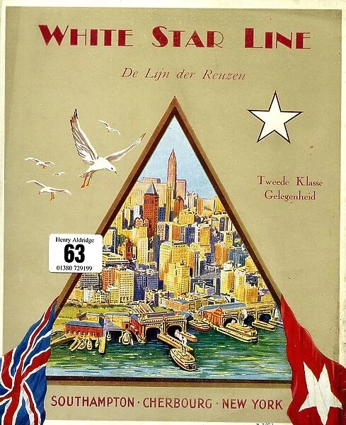 White Star Line, promotional artwork in Dutch