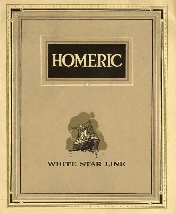 Framed Print : White Star Line - RMS Homeric brochure Framed Print : White Star Line - RMS Homeric brochure