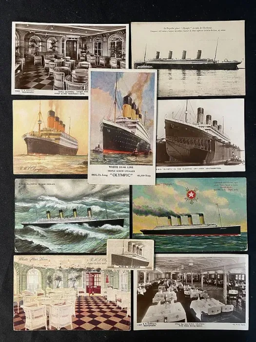 Framed Print : White Star Line, RMS Olympic - ten assorted postcards Framed Print : White Star Line, RMS Olympic - ten assorted postcards