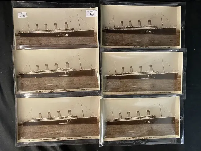 Framed Print : White Star Line, RMS Olympic - six bookpost postcards Framed Print : White Star Line, RMS Olympic - six bookpost postcards