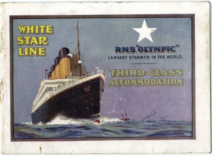 Framed Print : White Star Line, RMS Olympic, brochure cover design Framed Print : White Star Line, RMS Olympic, brochure cover design