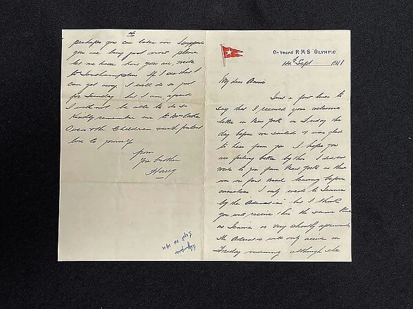 White Star Line, RMS Olympic, Chief Officer Wilde letter