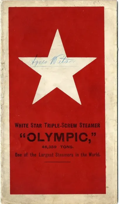 Framed Print : White Star Line, RMS Olympic, foldout leaflet Framed Print : White Star Line, RMS Olympic, foldout leaflet