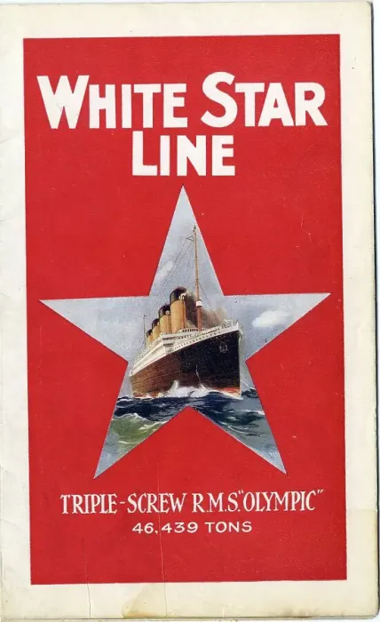 Framed Print : White Star Line, RMS Olympic, foldout leaflet Framed Print : White Star Line, RMS Olympic, foldout leaflet