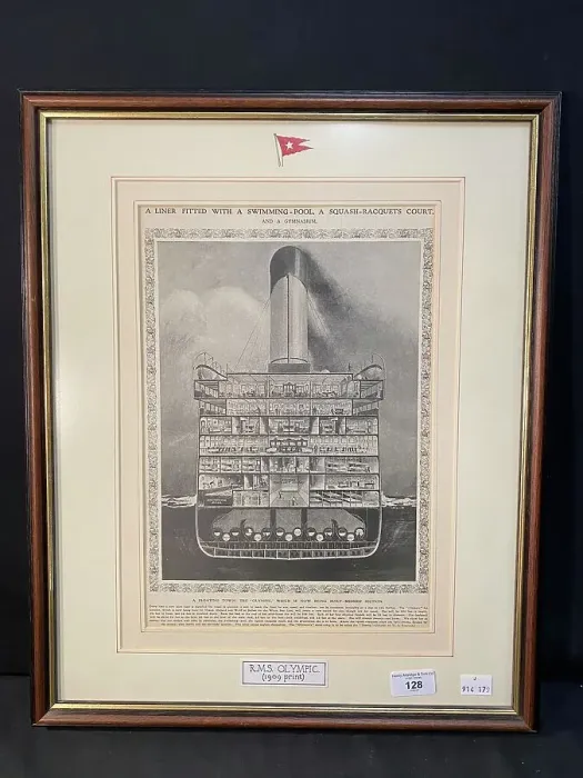 Framed Print : White Star Line, RMS Olympic - framed print Framed Print : White Star Line, RMS Olympic - framed print