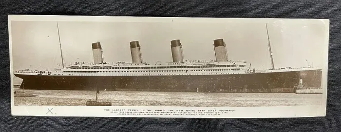 Framed Print : White Star Line, RMS Olympic, handwritten postcard Framed Print : White Star Line, RMS Olympic, handwritten postcard