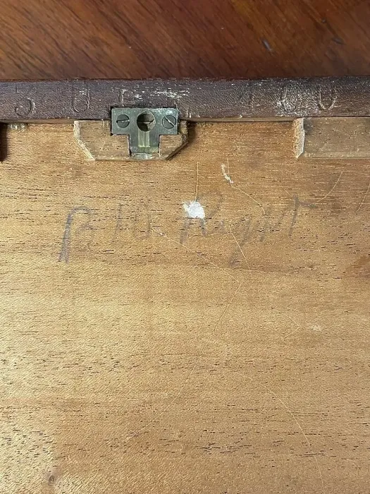 Framed Print : White Star Line, RMS Olympic, oak dressing table (detail) Framed Print : White Star Line, RMS Olympic, oak dressing table (detail)