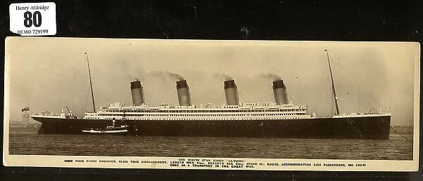 White Star Line, RMS Olympic - postcard