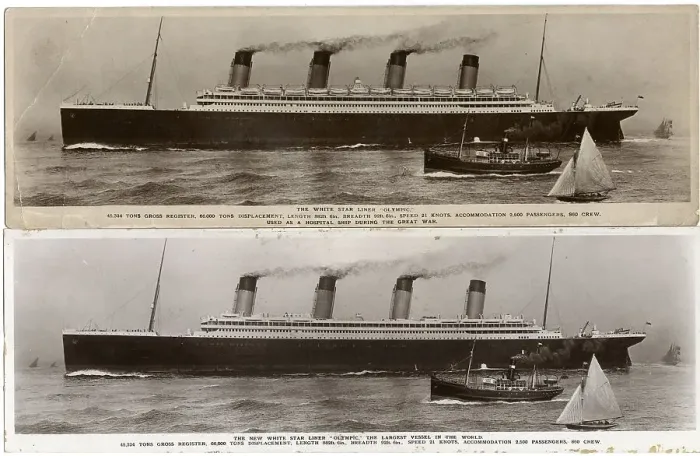 Framed Print : White Star Line, RMS Olympic - postcards Framed Print : White Star Line, RMS Olympic - postcards