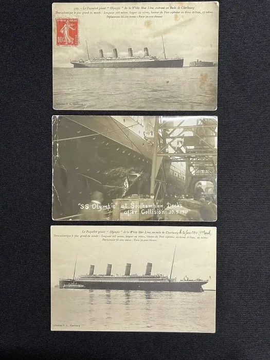 Framed Print : White Star Line, RMS Olympic, three postcards Framed Print : White Star Line, RMS Olympic, three postcards