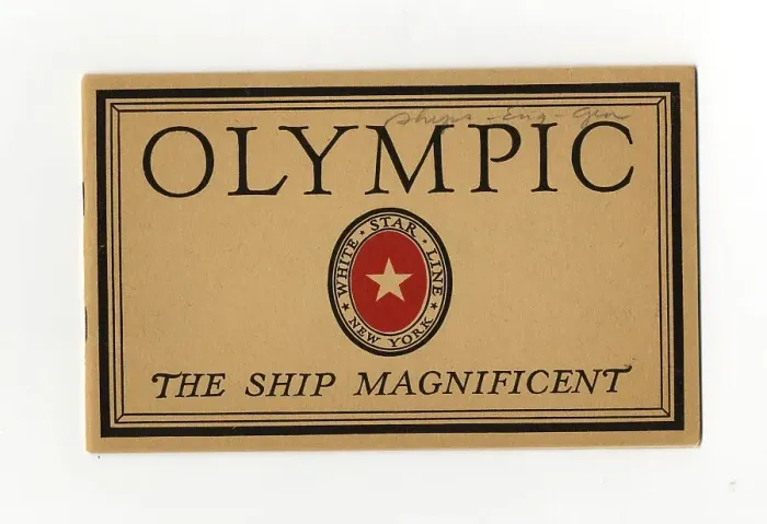 Framed Print : White Star Line, RMS Olympic - promotional brochure Framed Print : White Star Line, RMS Olympic - promotional brochure