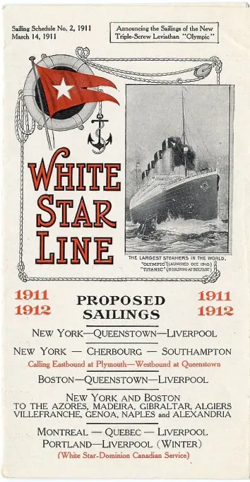 Framed Print : White Star Line, RMS Olympic, Proposed Sailings Framed Print : White Star Line, RMS Olympic, Proposed Sailings
