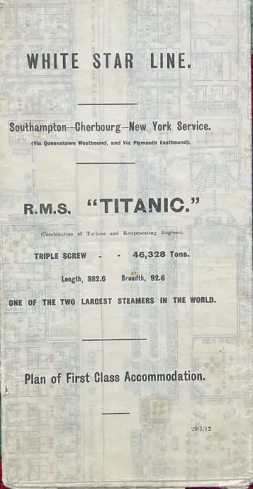 Framed Print : White Star Line, RMS Titanic, accommodatiojn plan Framed Print : White Star Line, RMS Titanic, accommodatiojn plan
