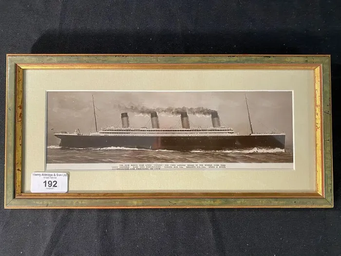 Framed Print : White Star Line, RMS Titanic - framed postcard Framed Print : White Star Line, RMS Titanic - framed postcard