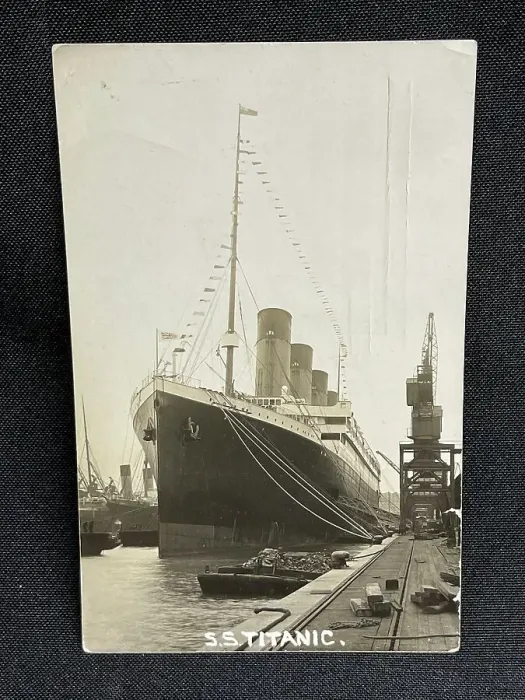 Framed Print : White Star Line, RMS Titanic, Jacob Milling postcard Framed Print : White Star Line, RMS Titanic, Jacob Milling postcard
