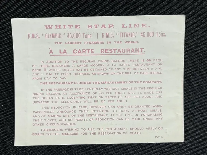 Framed Print : White Star Line, RMS Titanic, A La Carte Restaurant Framed Print : White Star Line, RMS Titanic, A La Carte Restaurant
