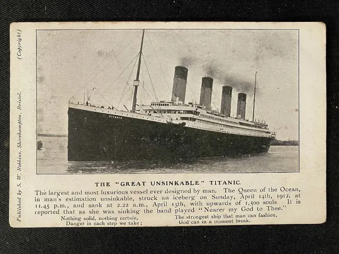 Framed Print : White Star Line, RMS Titanic - postcard Framed Print : White Star Line, RMS Titanic - postcard