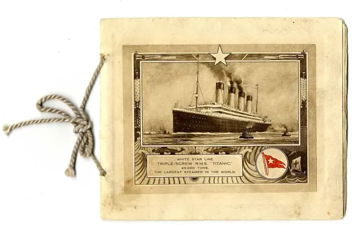 Framed Print : White Star Line, RMS Titanic - publicity booklet Framed Print : White Star Line, RMS Titanic - publicity booklet