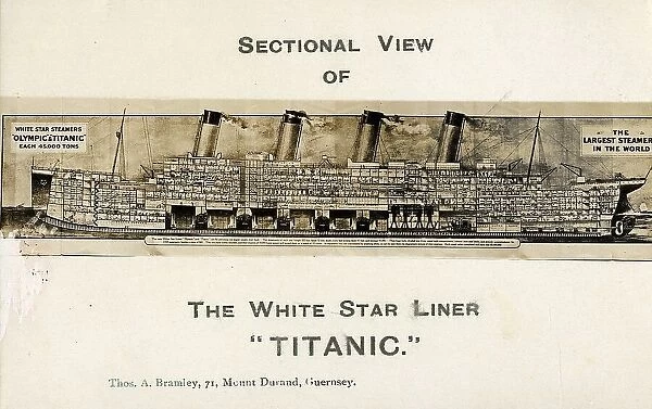 White Star Line, RMS Titanic - sectional view